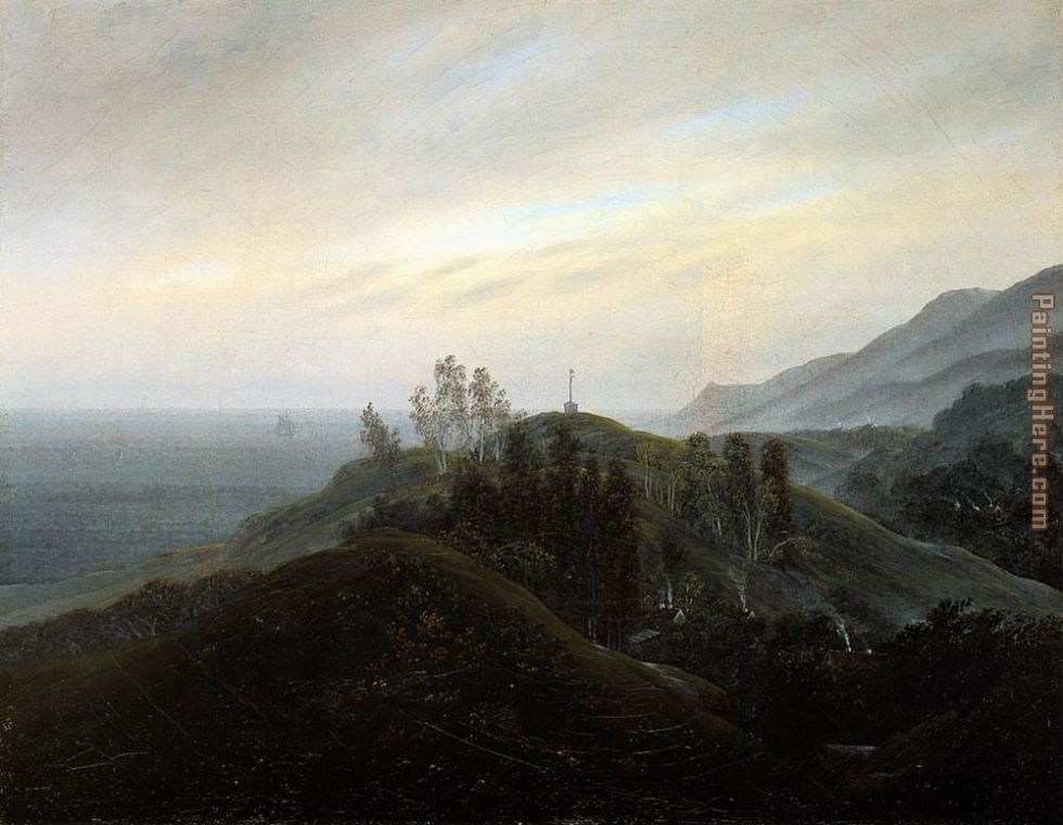 View of the Baltic painting - Caspar David Friedrich View of the Baltic art painting